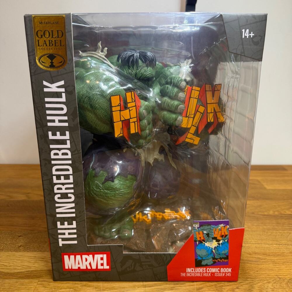 McFarlane Toys Marvel The Incredible Hulk Figure Issue #345 Gold Label
